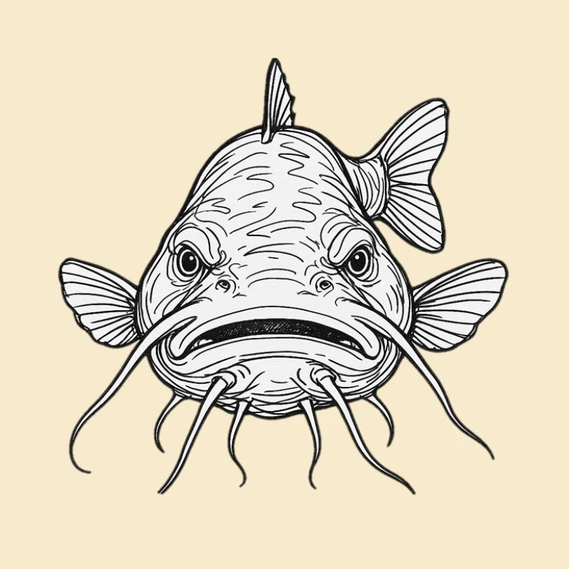 Lugubre poisson-chat expression de poisson Brombachsee