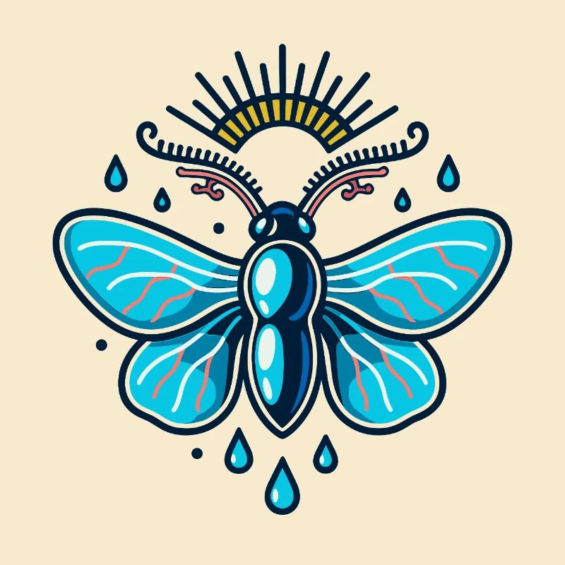 Glow Moth with Sky Glow