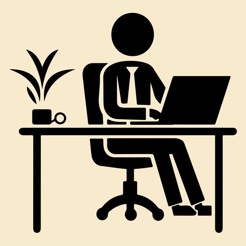 Worker Computer Job Desk