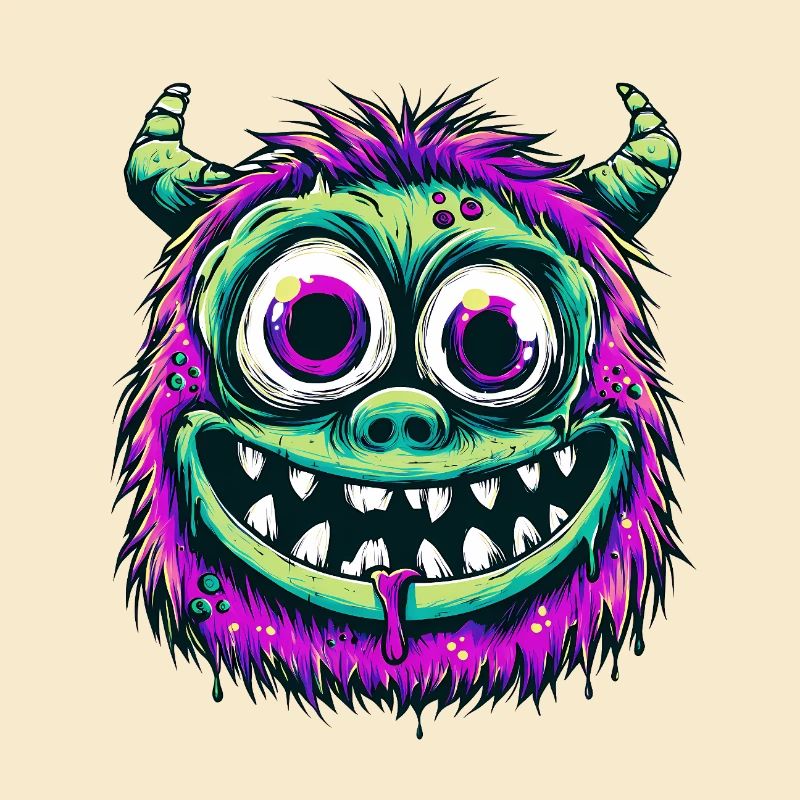 Buntes psychedelisches Monster