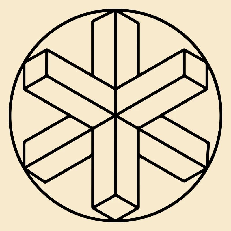 Geometric Snowflake Crop Circle