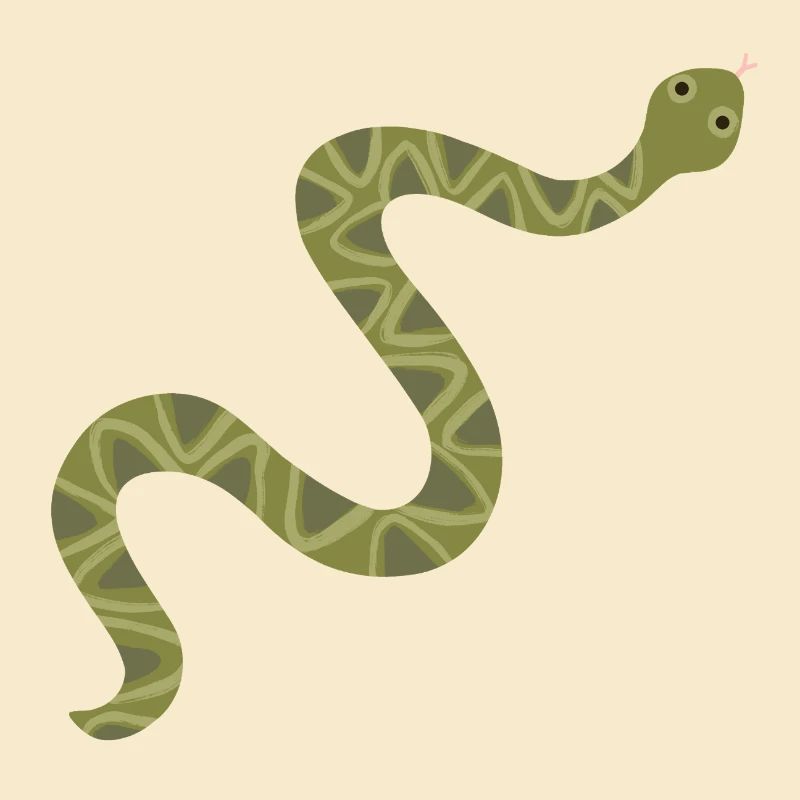 illustration de serpent vert vibrant