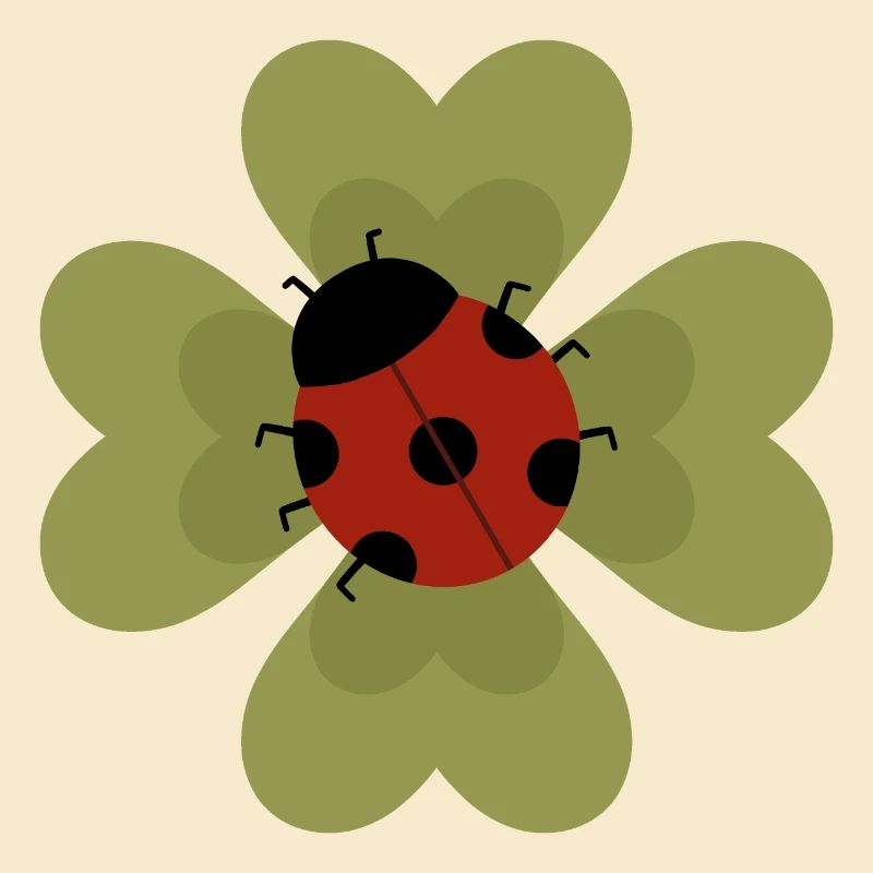 Marienkäfer Blumen Patch Design