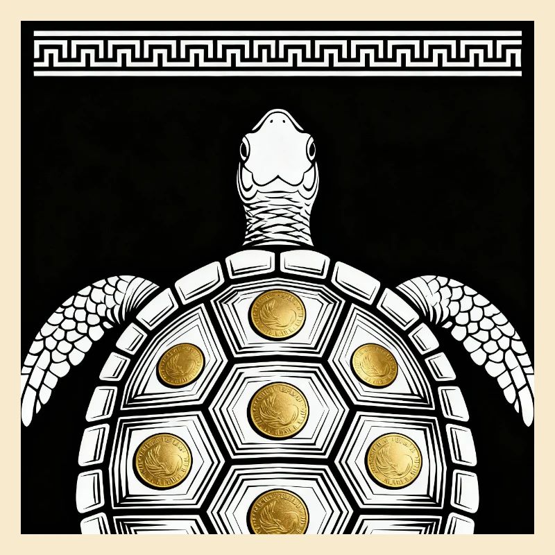 Schildkröte Münzpanzer