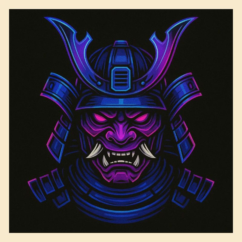 Neon Samurai Mask