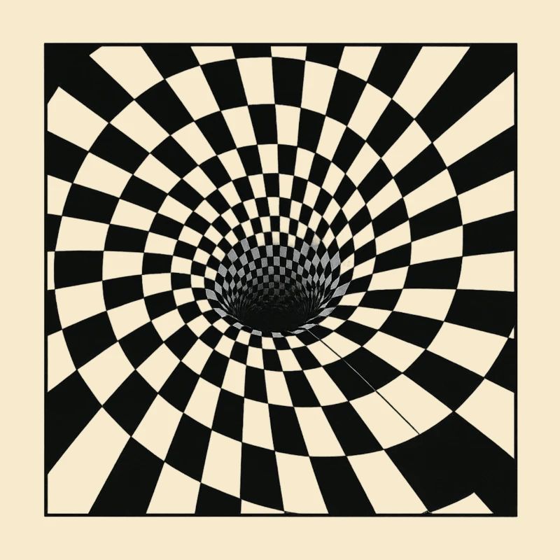Spiralförmiger Checker Tunnel