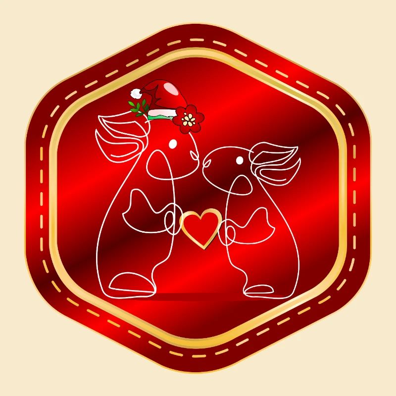 WEIHNACHTEN PAAR HASEN