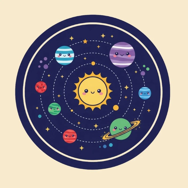 Fröhliches Sonnensystem Design