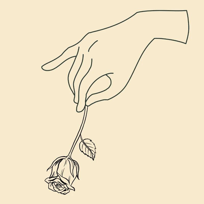 Hand mit Blume