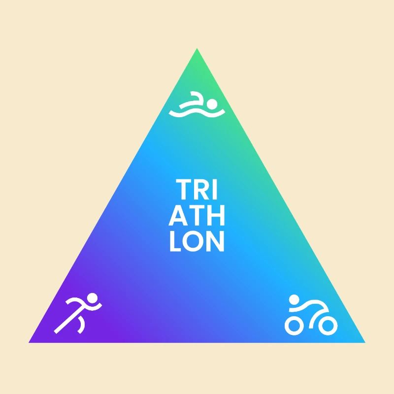 Triathlon Triangle Gradient Logo