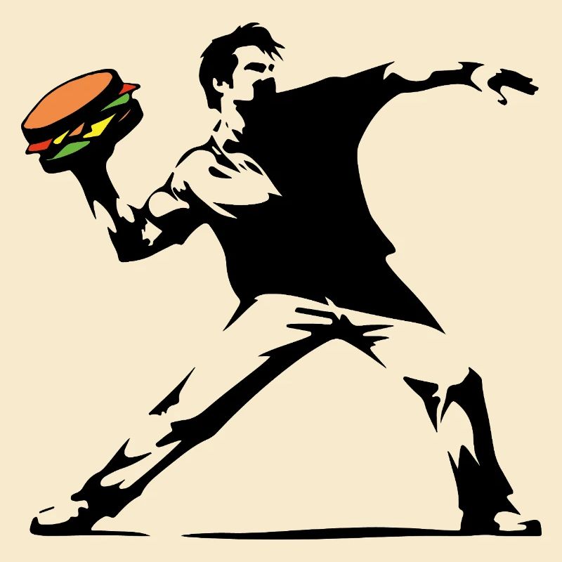 Hamburger Pop Art Burst