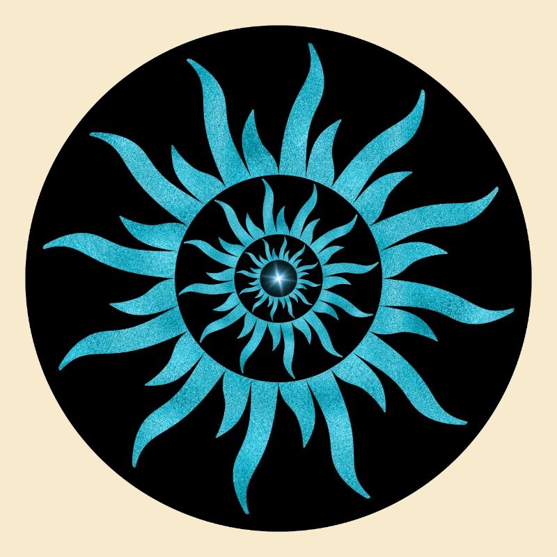Sonne Spirale Blauer Saphir