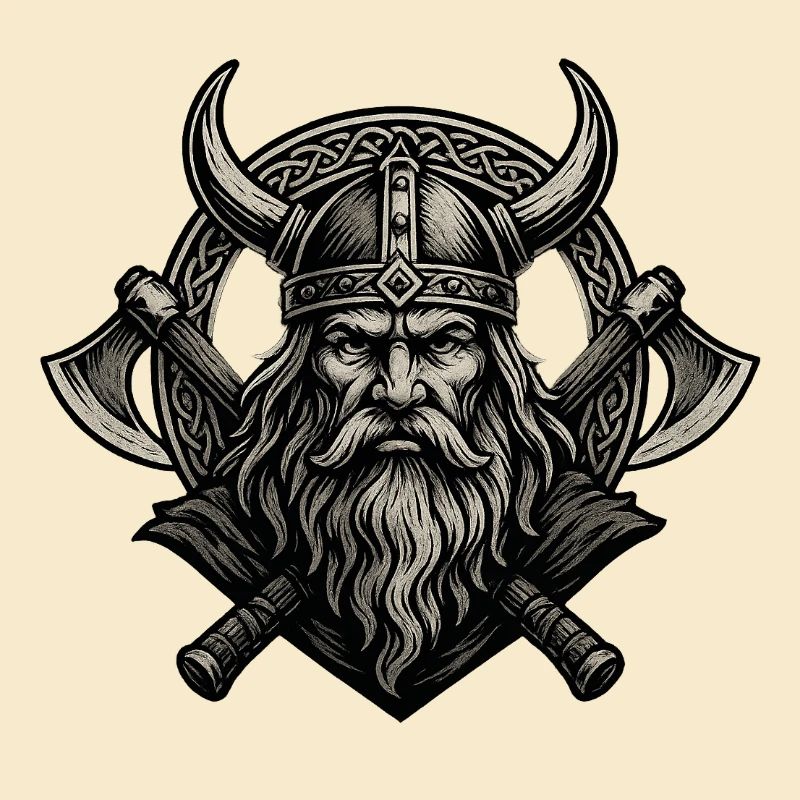 Wikinger mit Axt Odin Thor Walhalla Krieger