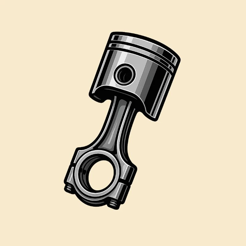 Piston industriel monochrome