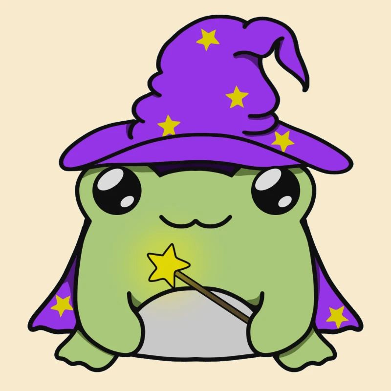 Grenouille magicienne avec chapeau