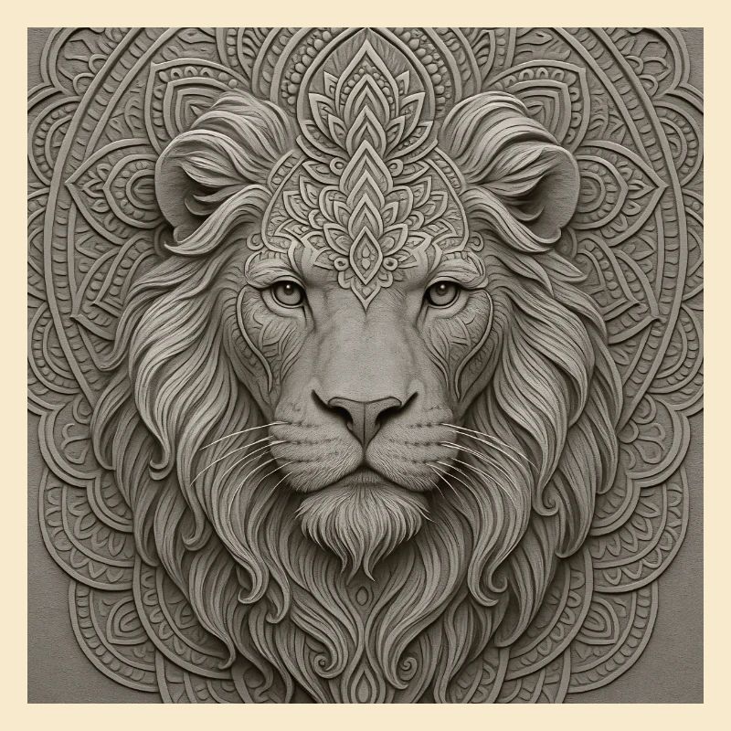 Löwe Mandala Frontmotiv