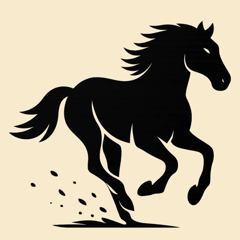 Pferdegalopp Silhouette