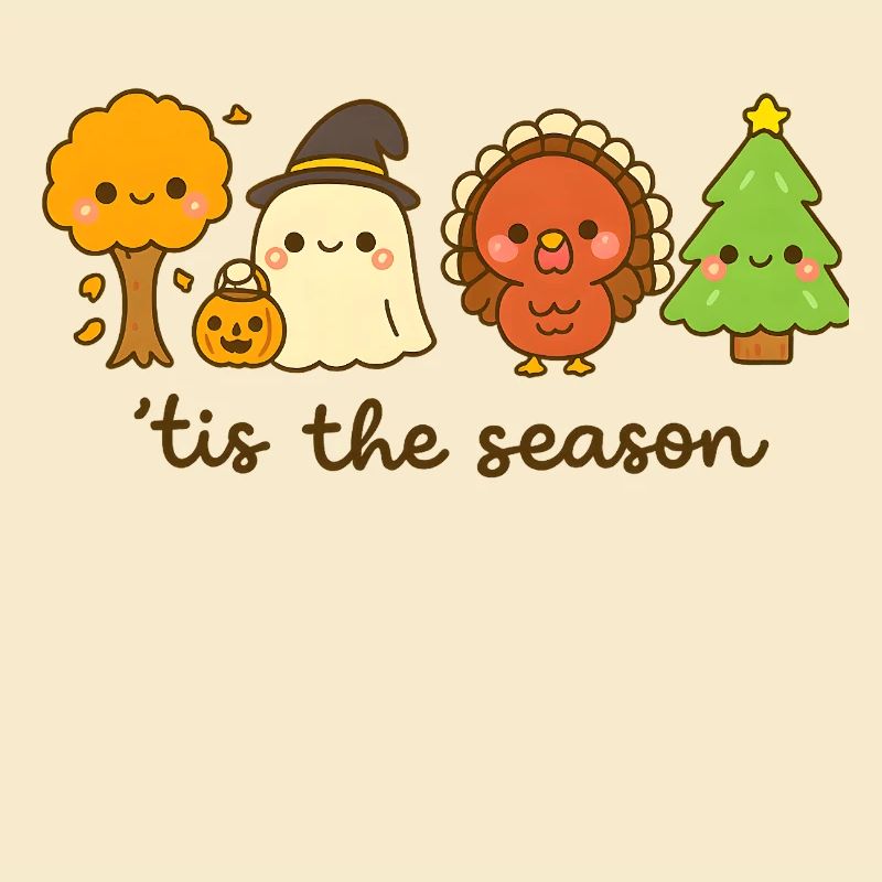 C’est la saison mignon équipage de vacances, Noël