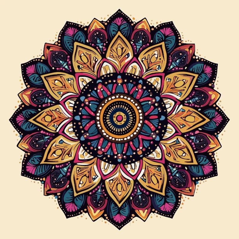 Lebendige Mandala-Blüte