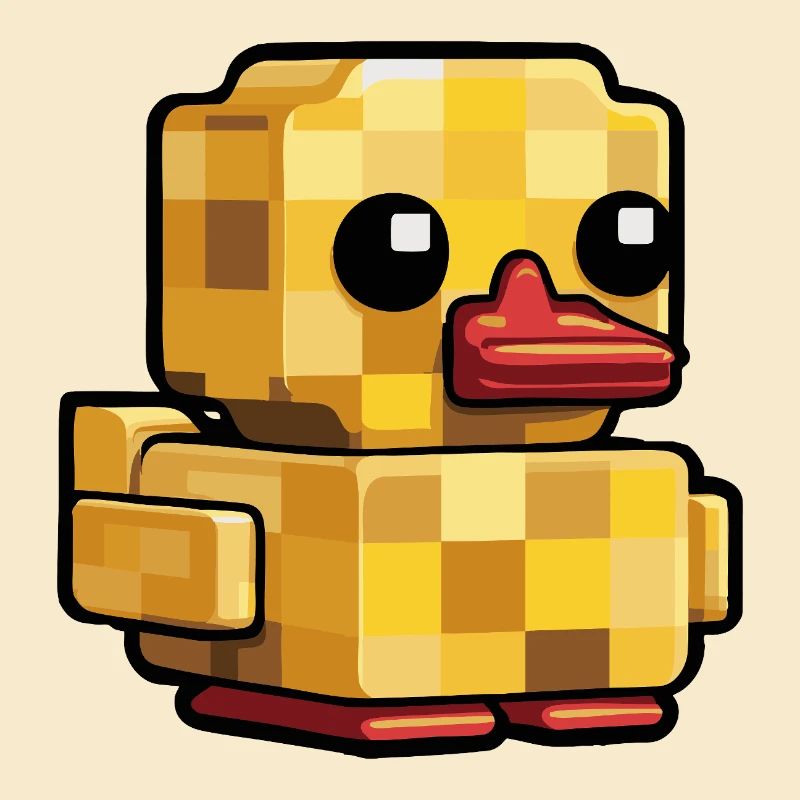 Pixel Ente Retro Look