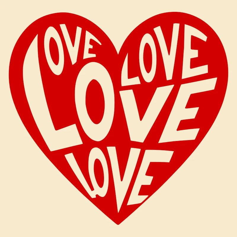 Heart Love Typo Pattern
