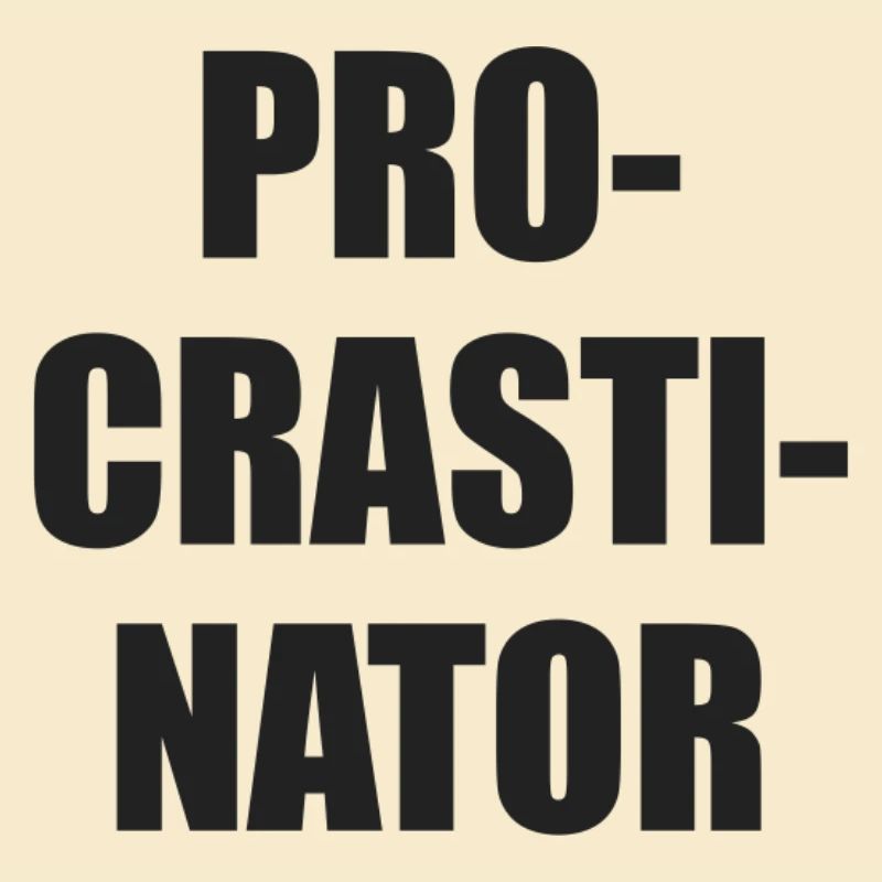 Prokrastinator Typo-Block