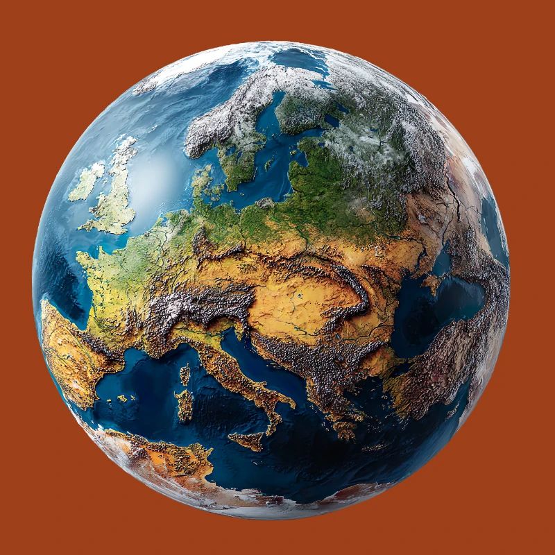 Globe Design: Europe-Asia Landscape
