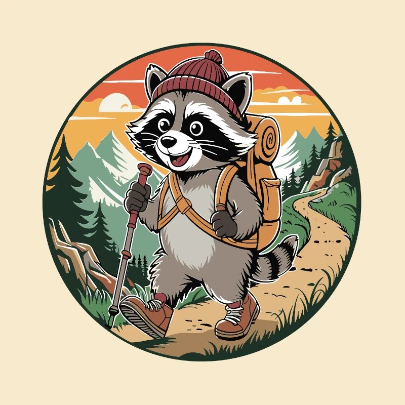 Joyeuse randonnée Aventure de Ratons Laveurs