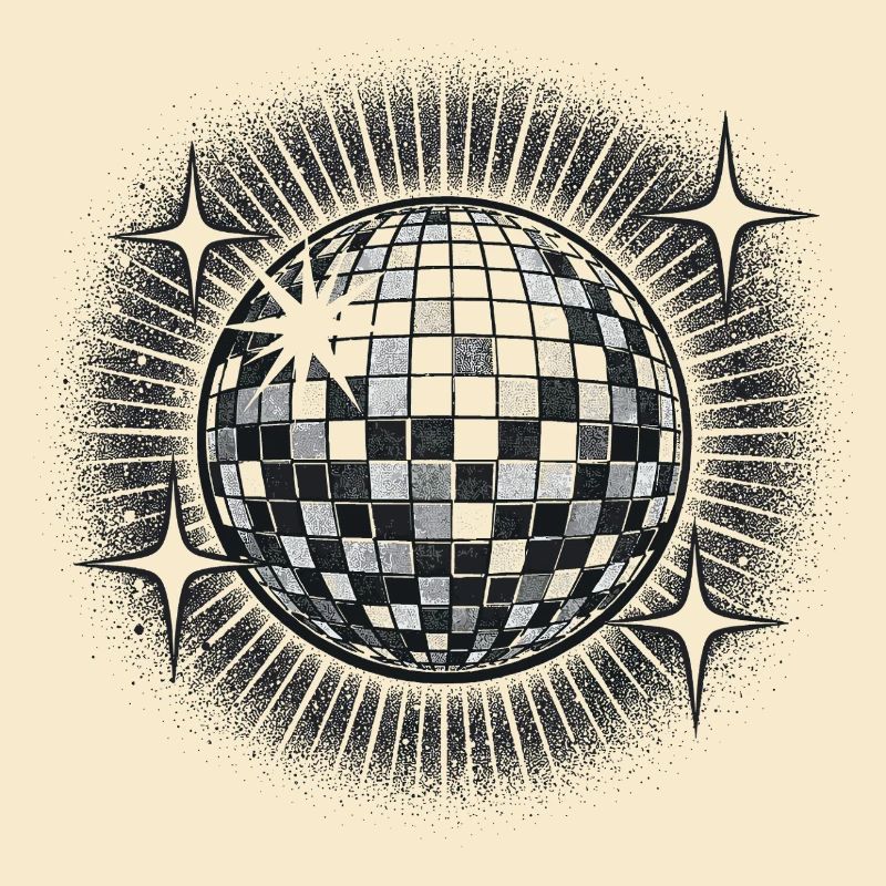 Discokugel Party Retro 70er Geschenk Lustig