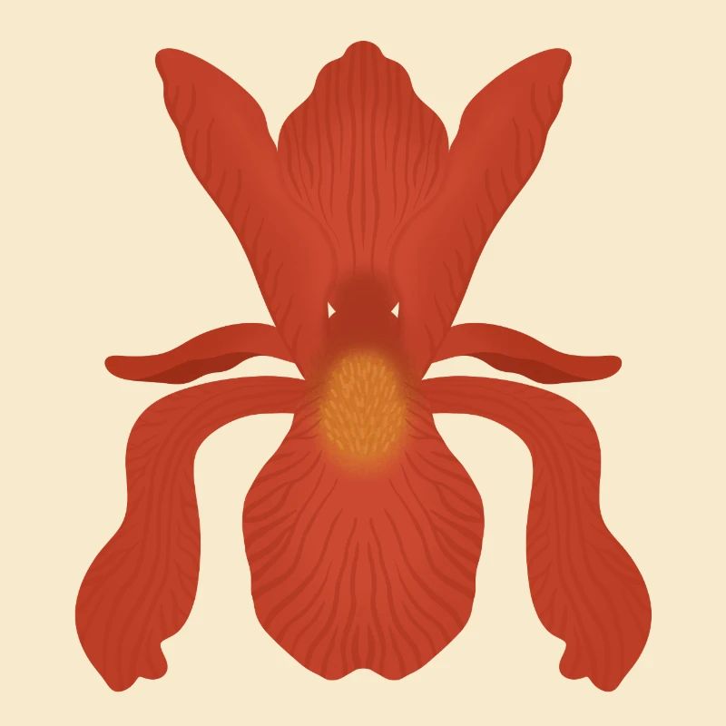 Crimson Iris Flame