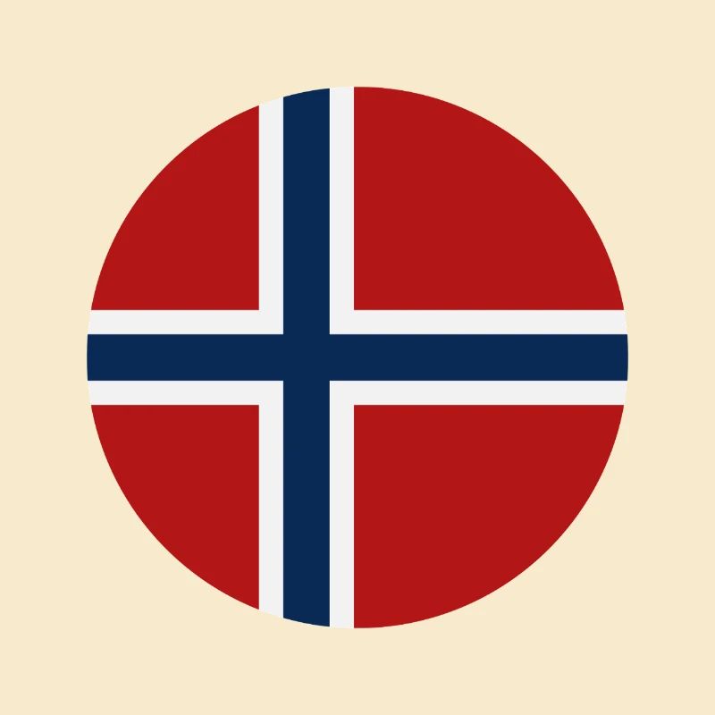 Norway round flag