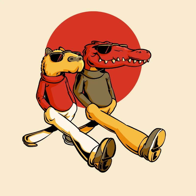 Capybara and Gator