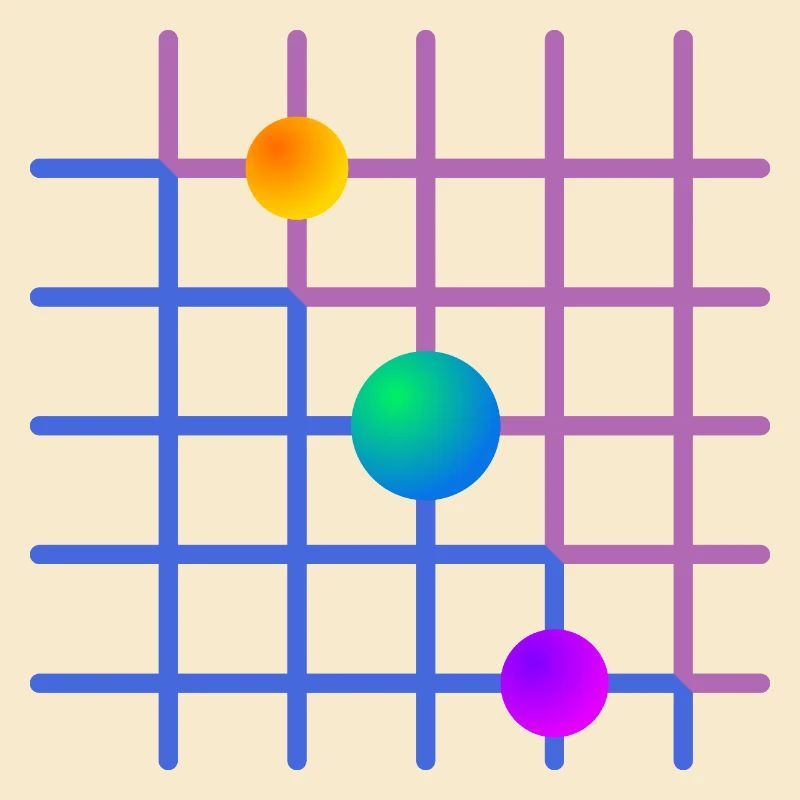 Gradientgitter mit Farbkugeln