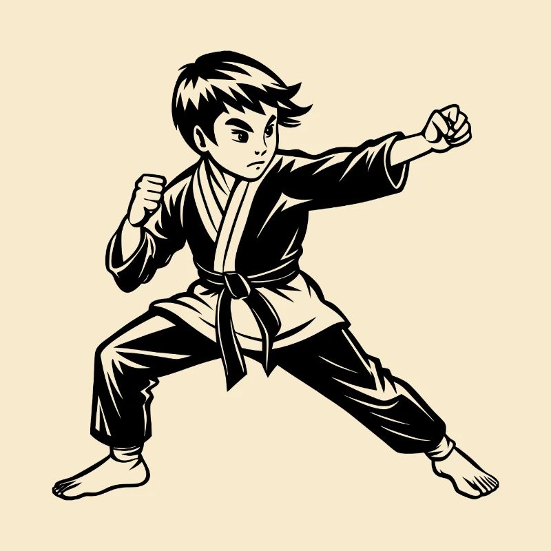 Boy kid karate
