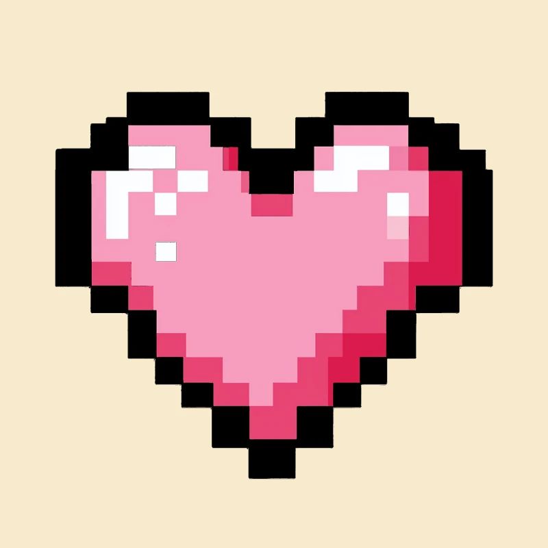 Retro 8-Bit-Pixelherz