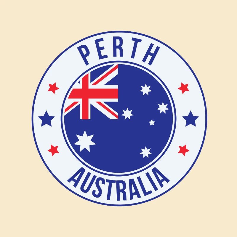 Perth Australia Circle Abzeichen