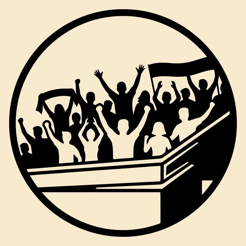 Silhouette du stade des supporters