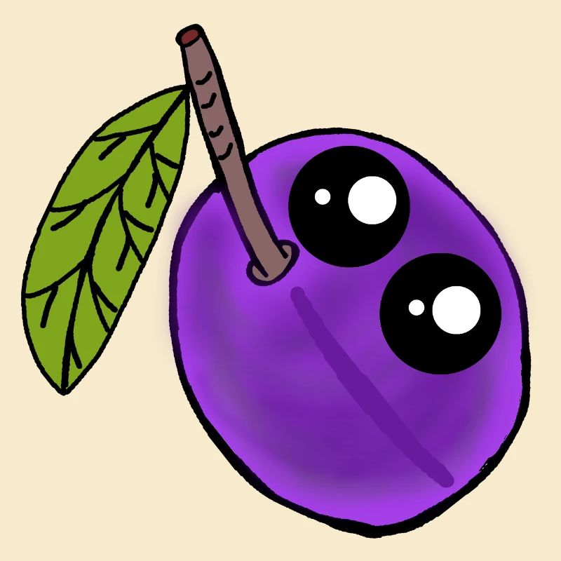 Fruit de prune Kawaii Fruit de prune