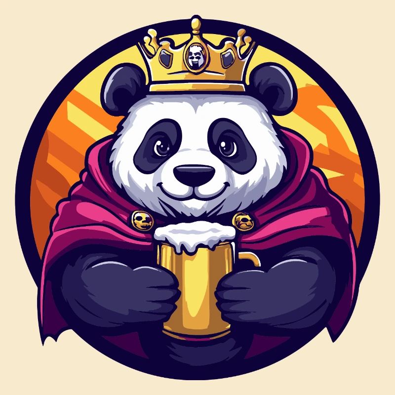 Panda Bier Lustig