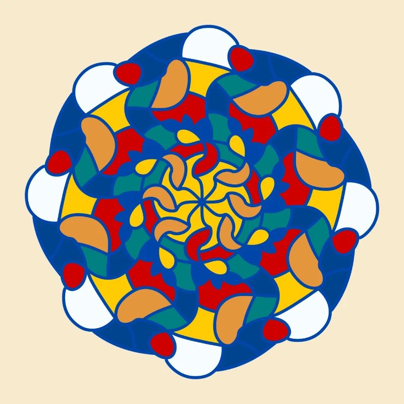 Helles Kaleidoskop-Mandala