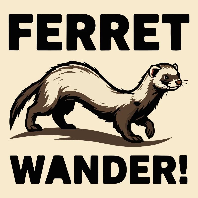 Frettchen-Wander-Frettchen-Erkundung beim Durchstöbern