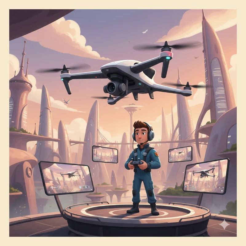 Pilote de drone à Neon Town