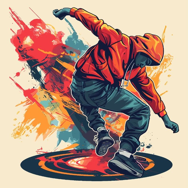 Breakdancer Graffiti