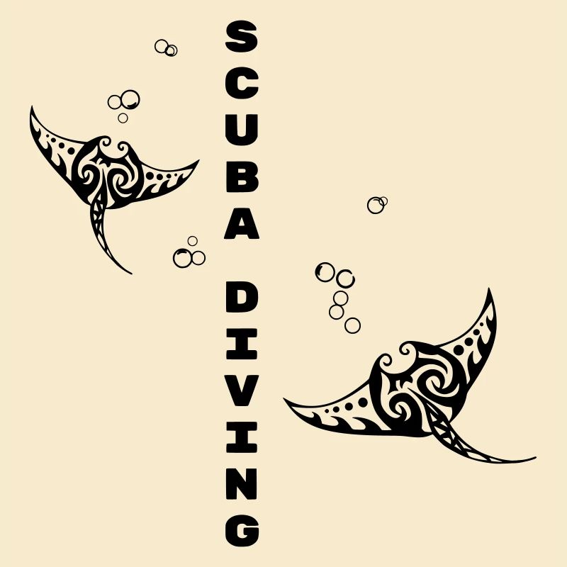 Scuba Diving – Tribal Manta Ray Design