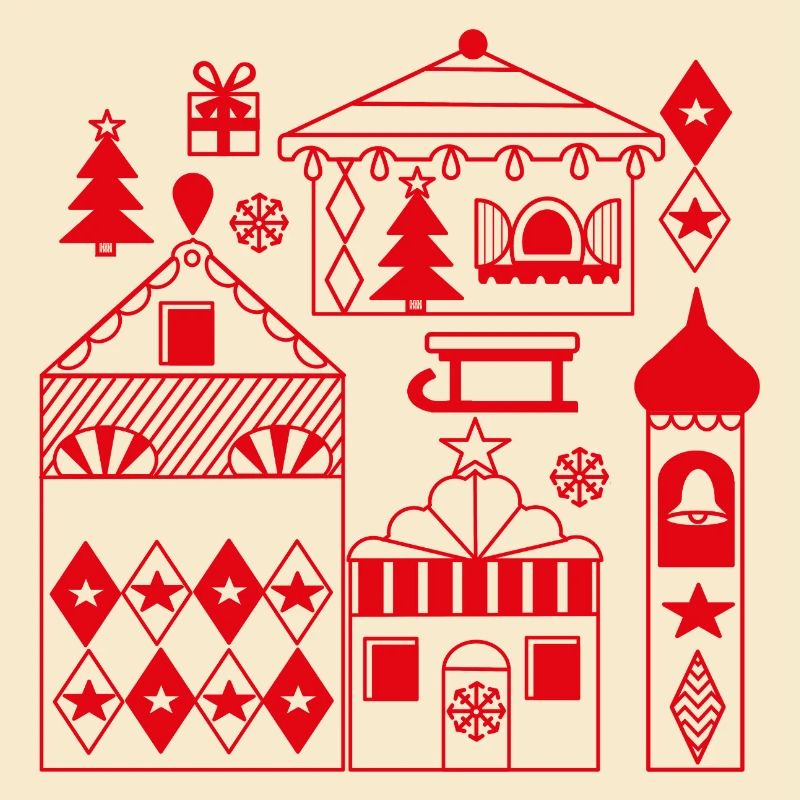 Weihnachtsmarkt Silhouette