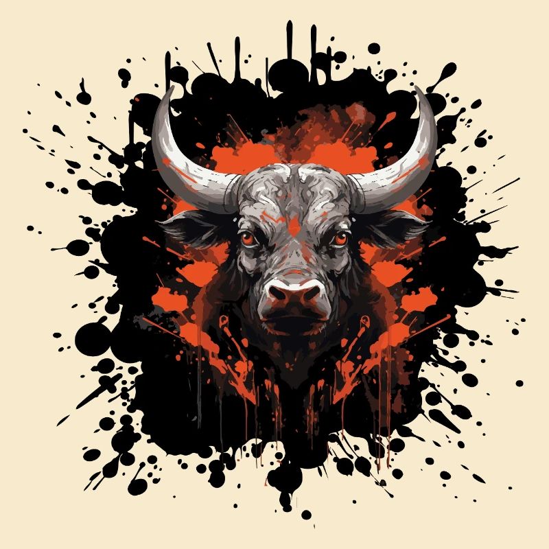 Stier Bull Klecks