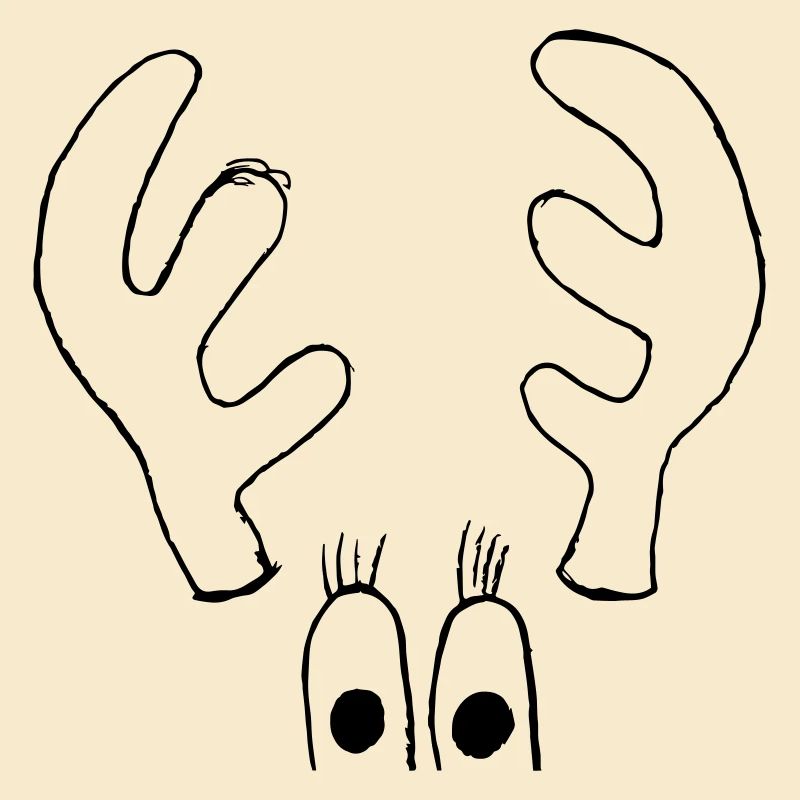 Elch mit großen Augen