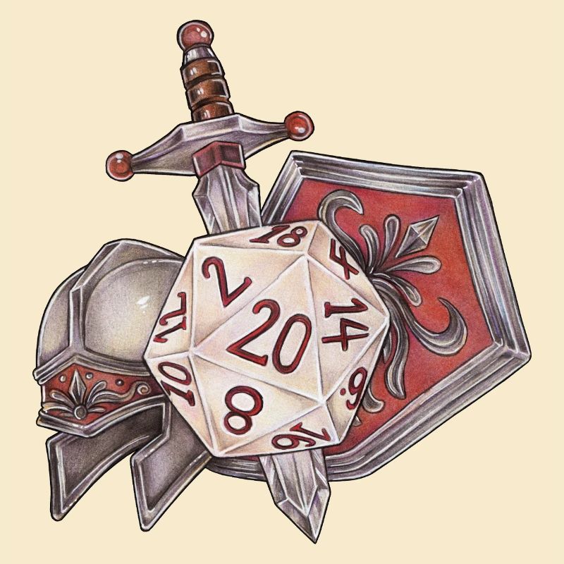 RPG Tabletop D20 Dice Gift Fighter