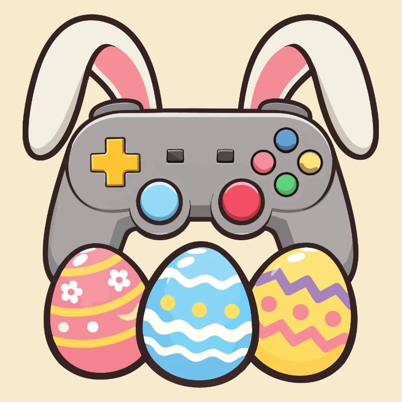 Bunny Gaming Controller Easter Gamer Spaß