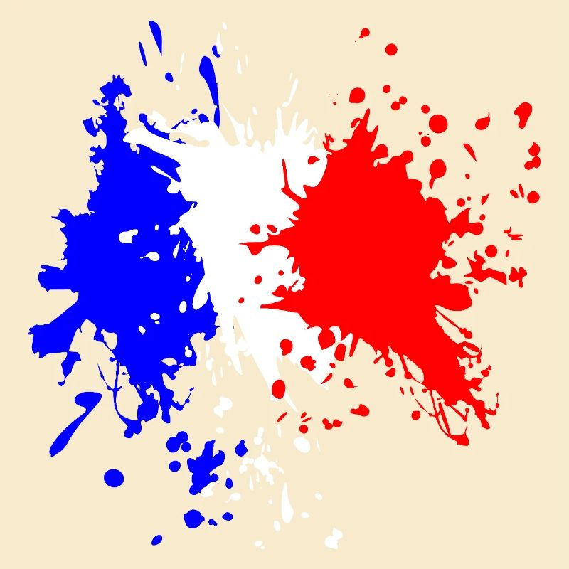 Frankreich Flagge Splash